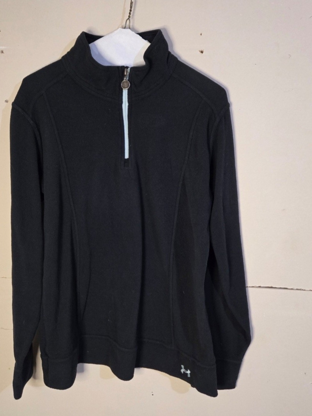 Under Armour Men’s Black Half-Zip Pullover with Light Zip Trim